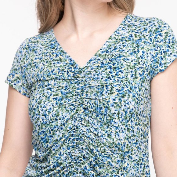 Ricki's V-Neck Ruched Front Top - Picture 3 of 3